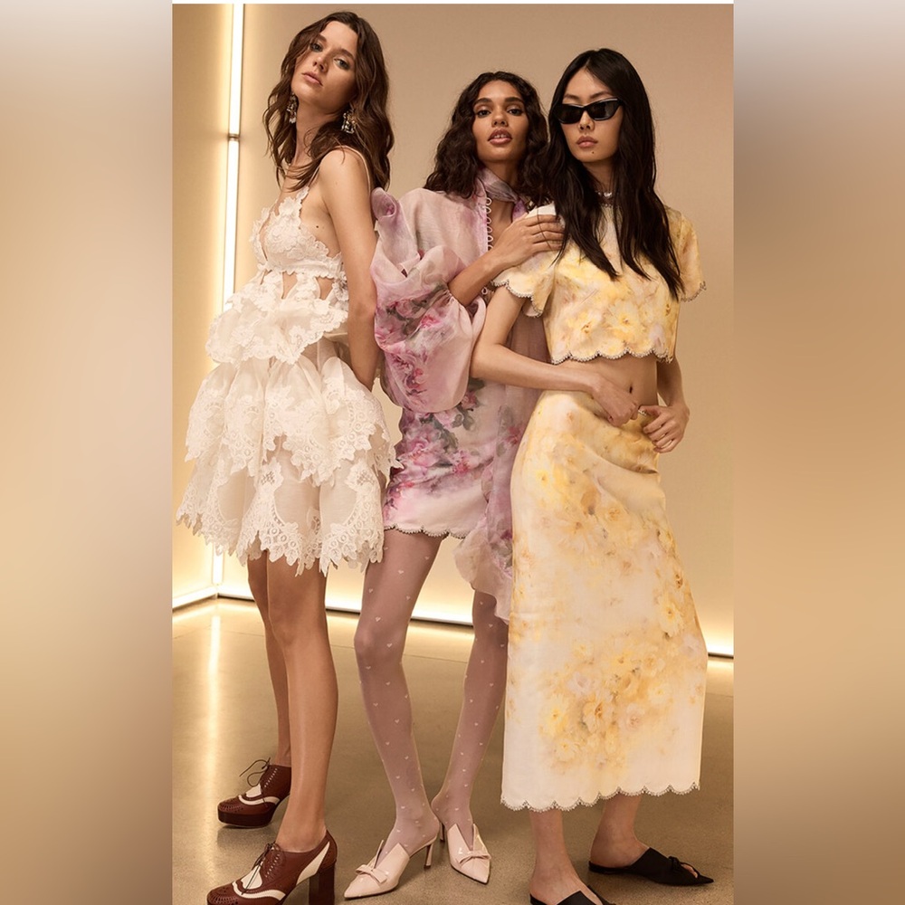 NWT Zimmermann Crush Tiered Lace Minidress
Ivory White Crush Tiered Ruffle Dress - Picture 10 of 15